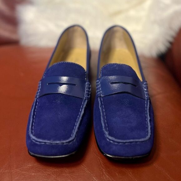 Terry Lewis Classic Luxuries Leather Loafers Size 7M in Indigo - Picture 3 of 8